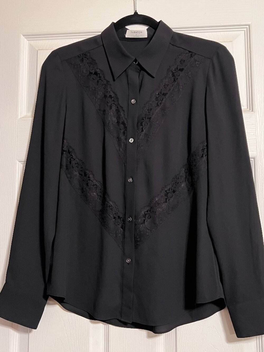 Babaton Dress Blouse with Lace - Size Small